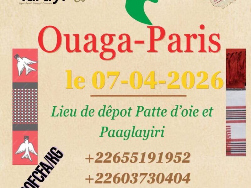 Tarayf Co GP BURKINA-FRANCE(OUAGA-PARIS)