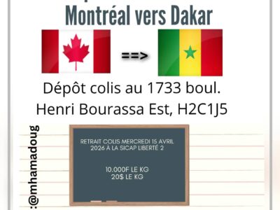 GP VOL DIRECT CANADA-SENEGAL(MONTREAL-DAKAR)