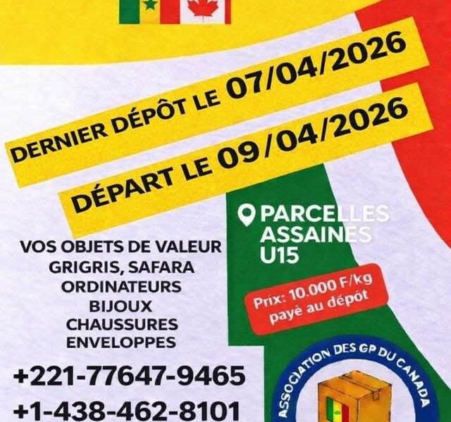 GP SENEGAL-CANADA(DAKAR-MONTREAL-LONGUEUIL)