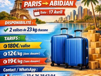 SOUM COLIS EXPRESS FRANCE-CÔTE D'IVOIRE(PARIS-ABIDJAN)