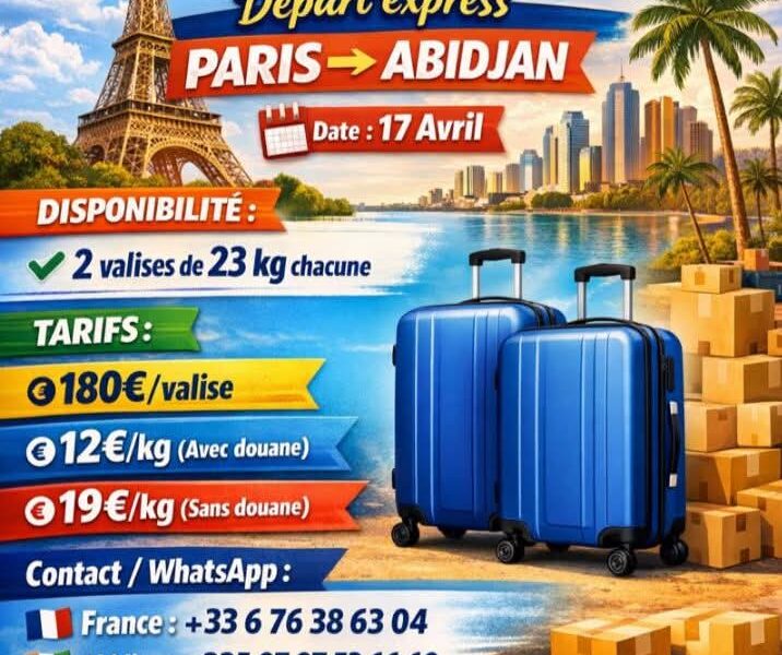 SOUM COLIS EXPRESS FRANCE-CÔTE D'IVOIRE(PARIS-ABIDJAN)