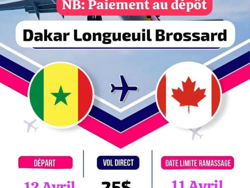 MARIA GP SENEGAL-CANADA(DAKAR-LONGUEUIL-BROSSARD)