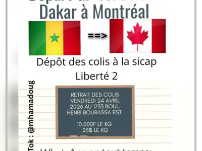 GP VOL DIRECT SENEGAL-CANADA(DAKAR-MONTREAL)