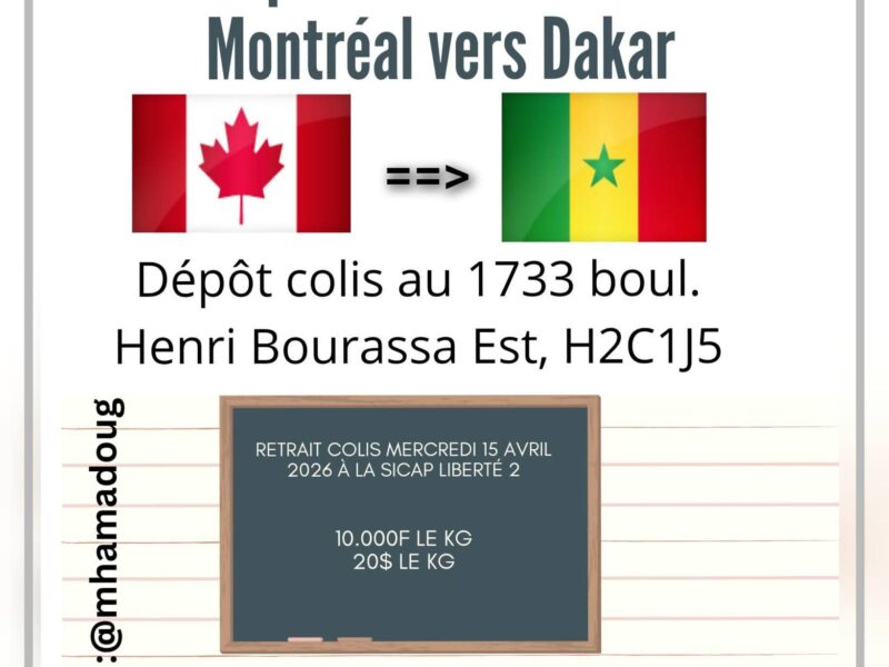 GP VOL DIRECT CANADA-SENEGAL(MONTREAL-DAKAR)