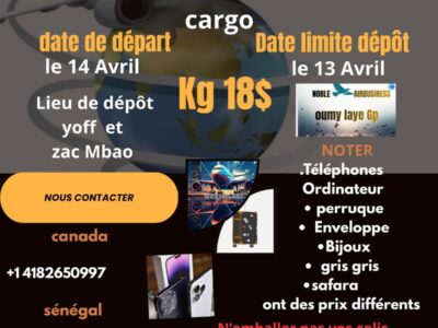 GP NOBLE AIRBUZ SENEGAL-CANADA(DAKAR-QUEBEC)